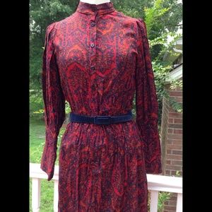 Vintage Red Paisley  David Warren Chambray